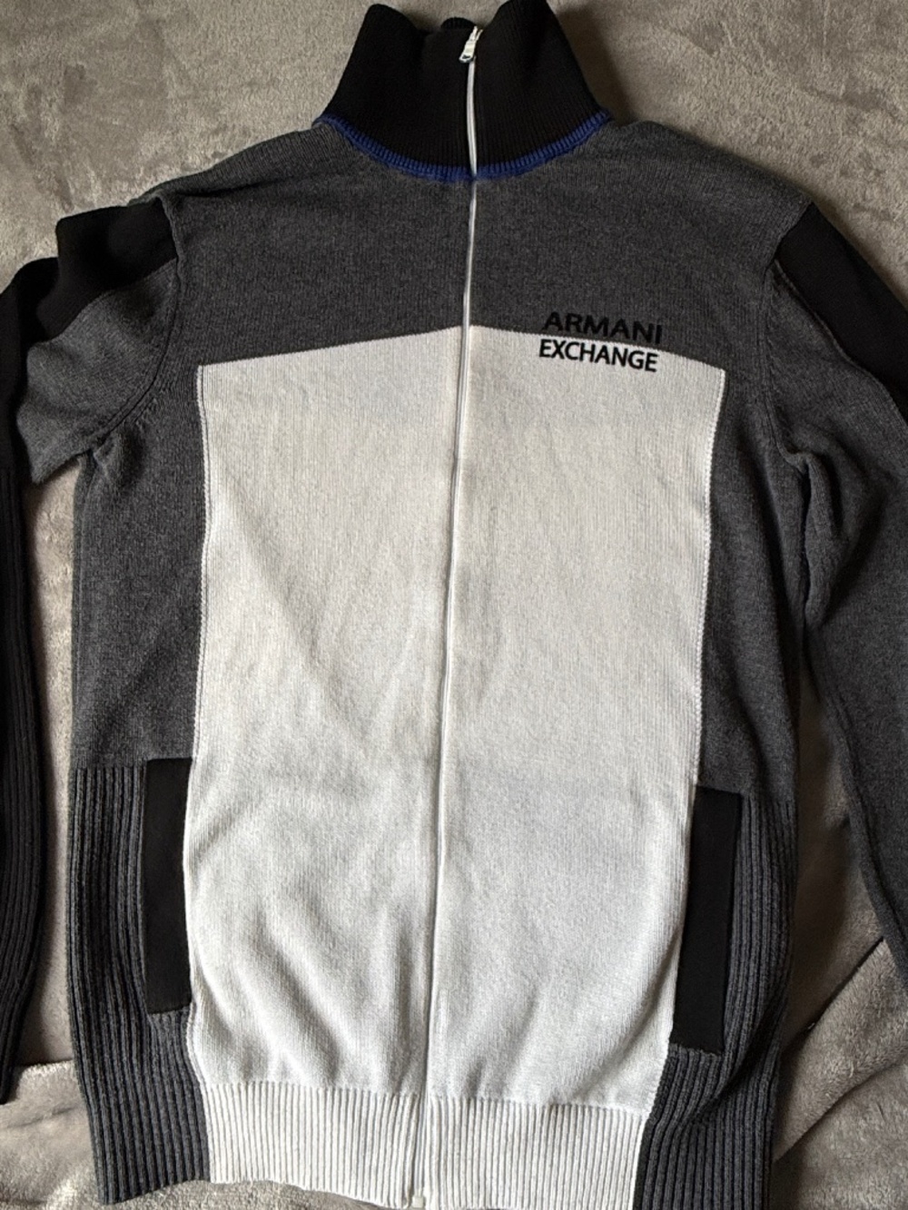 A|X Armani Exchange Men's Colorblock Full Zip Knit Sweater Size Small